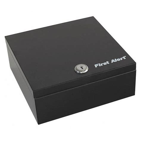 First Alert 3010F Steel Cash and Key Box, Black Color: Black 